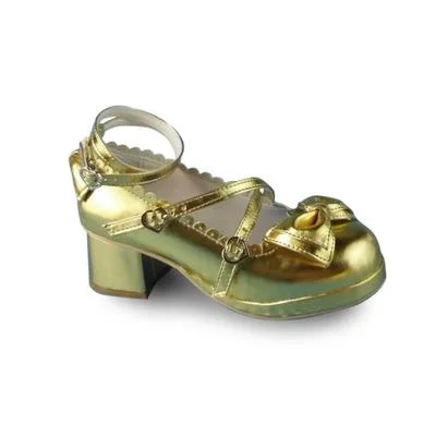 gold 4.5cm heel 1cm platform