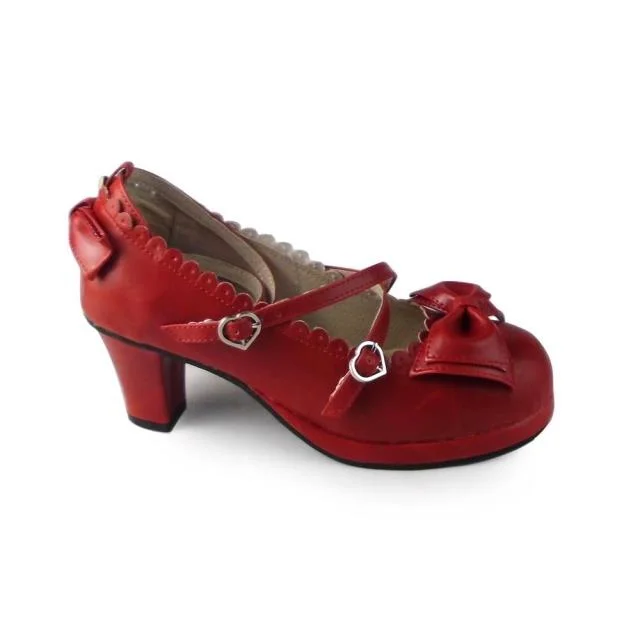 matte red thin heel 6.3cm(1cm platform)