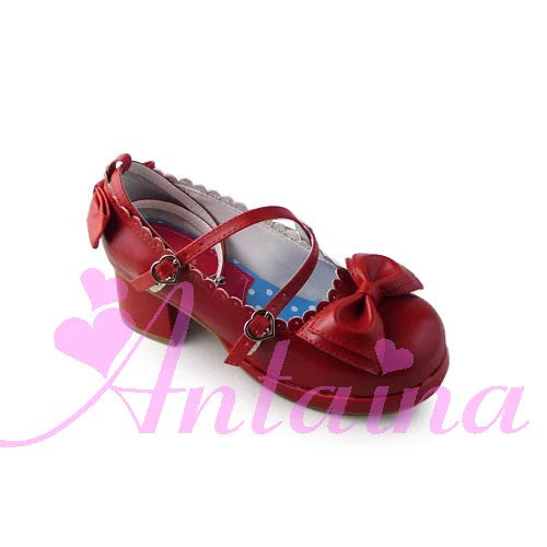 wine red matte(hell back: 1.8 inches; heel front: 0.4 inches)