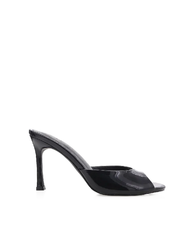 ARNI - BLACK PATENT---Fashionable Kitten Heels for Date Night