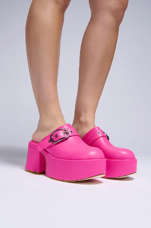 Versatile Heeled Sandals for Any Occasion---AZALEA WANG CLARAMAE PINK CLOG