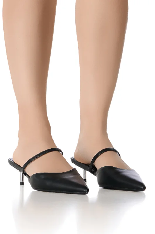 Versatile Dress Heels for Formal and Casual Wear---AZALEA WANG COLSON BLACK PUMP