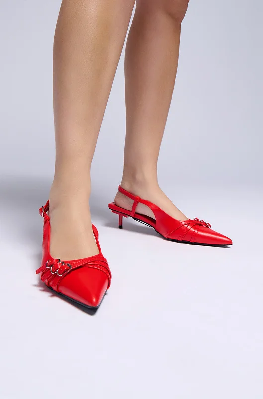 Versatile Dress Heels for Formal and Casual Wear---AZALEA WANG SEPIA RED PUMP