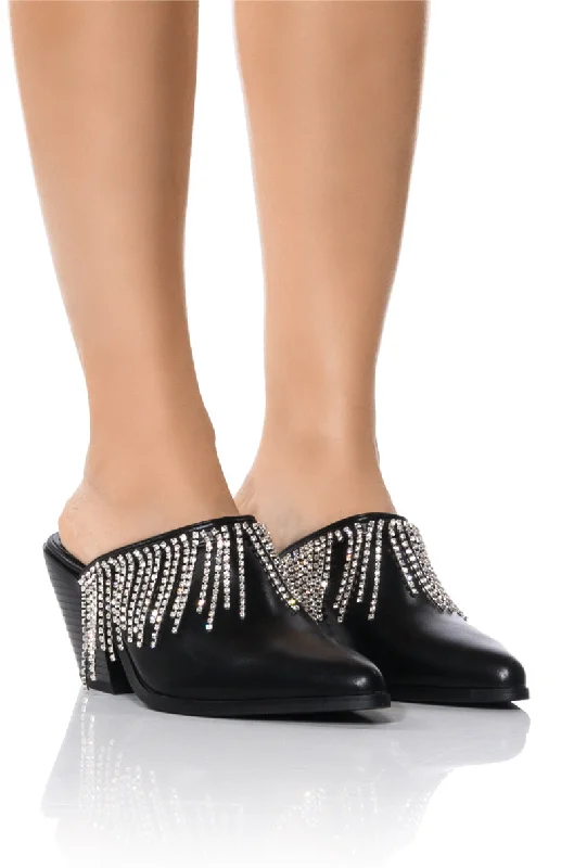 Stylish Slip-On Pumps for Quick Elegance---AZALEA WANG SPIRIT SLIP ON CLOG IN BLACK