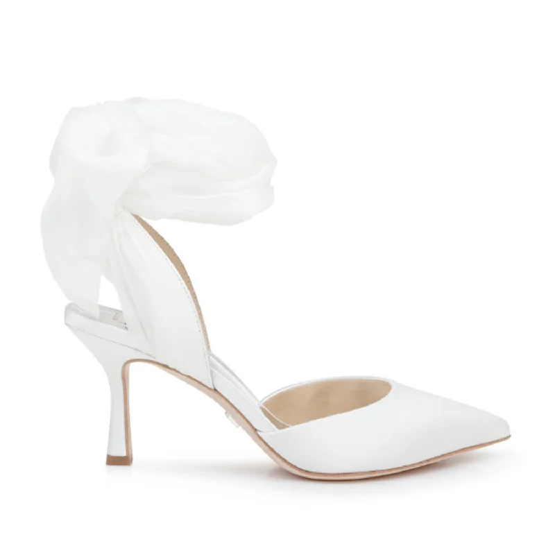 Badgley Mischka Women's Blaze in White---Fashionable Kitten Heels for Date Night