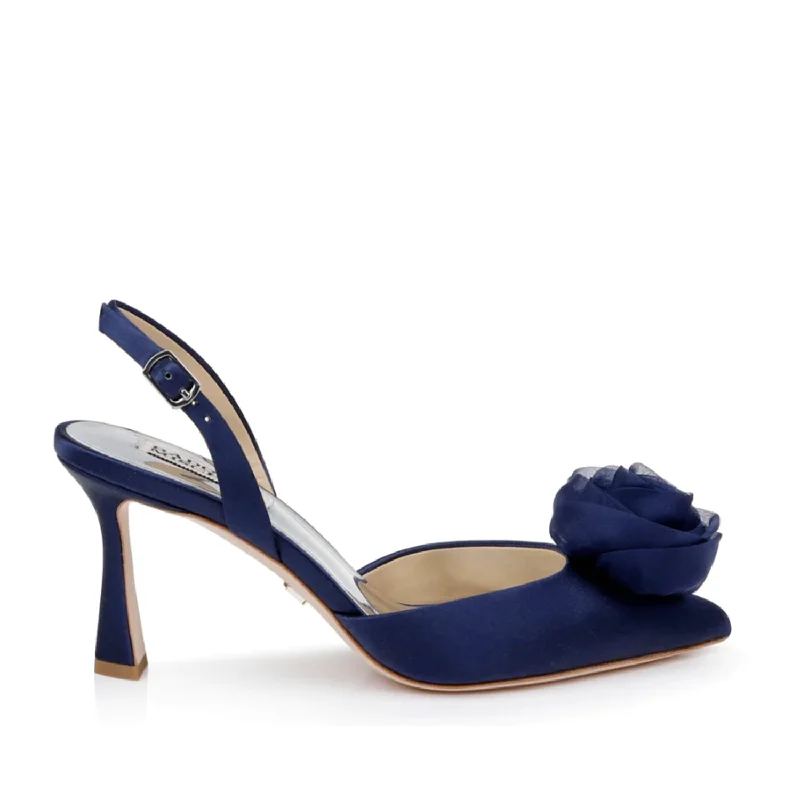 Badgley Mischka Women's Carlise in Midnight---Fashionable Kitten Heels for Date Night