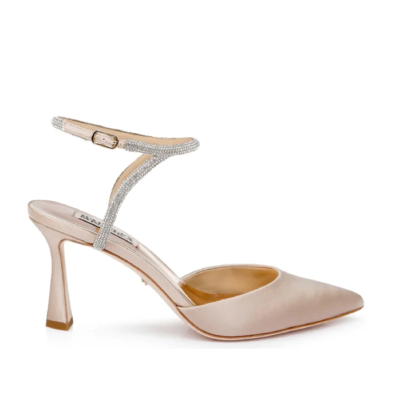 Badgley Mischka Women's Kamilah in Latte---Fashionable Kitten Heels for Date Night