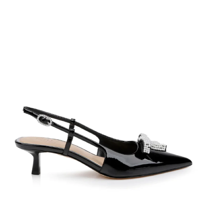 Badgley Mischka Women's Krystia in Black---Fashionable Kitten Heels for Date Night