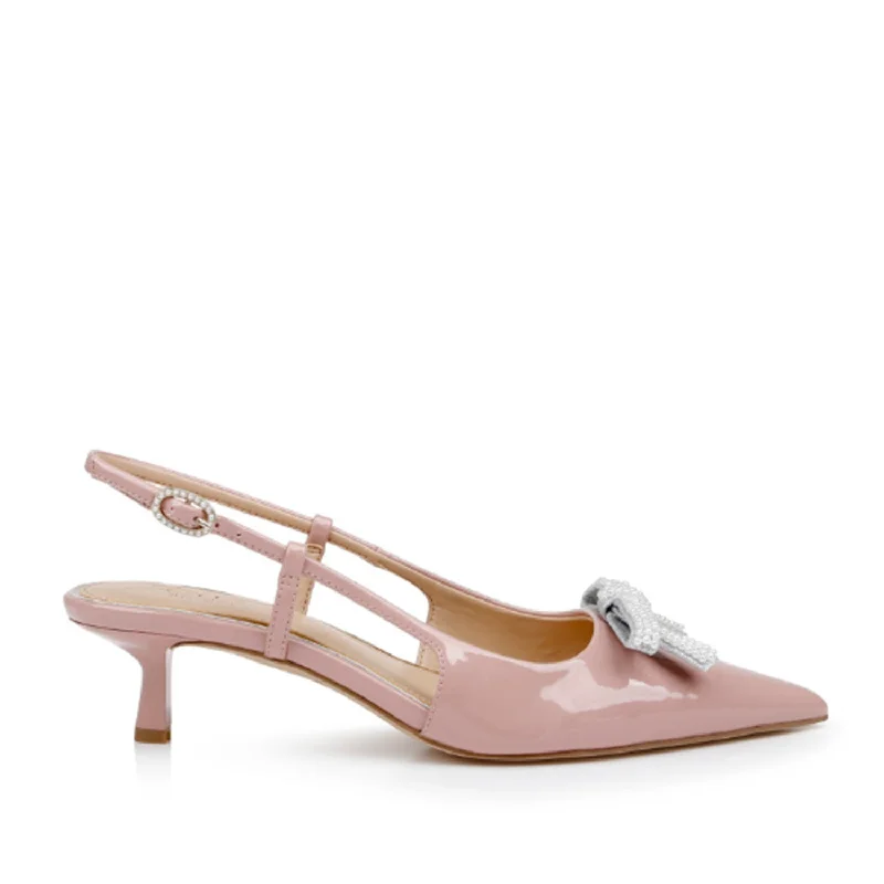 Badgley Mischka Women's Krystia in Blush---Fashionable Kitten Heels for Date Night