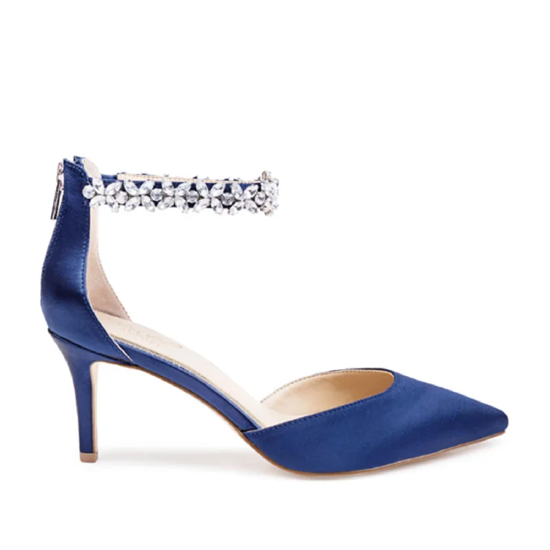 Badgley Mischka Women's Raleigh in Navy---Fashionable Kitten Heels for Date Night