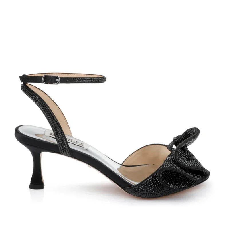 Badgley Mischka Women's Remi in Black---Fashionable Kitten Heels for Date Night