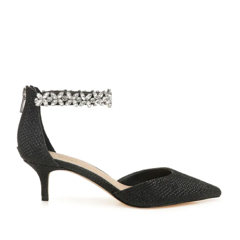 Badgley Mischka Women's Robles in Black---Fashionable Kitten Heels for Date Night