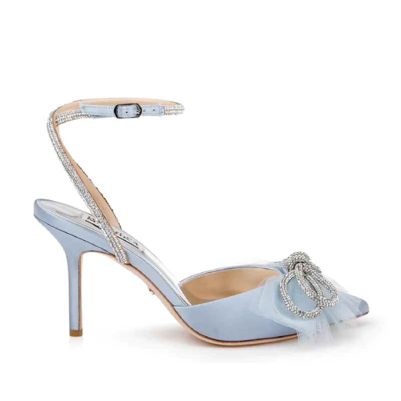 Badgley Mischka Women's Sacred in Blue---Fashionable Kitten Heels for Date Night