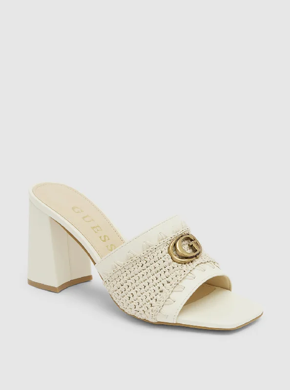 Versatile Heeled Sandals for Any Occasion---Beige Gellian Block Heel