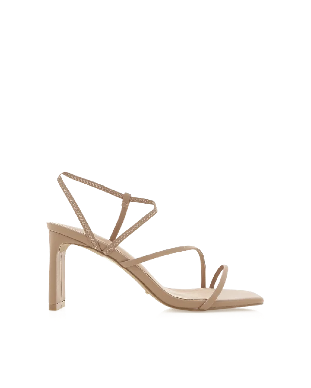 BETHEA - DARK NUDE---Fashionable Kitten Heels for Date Night