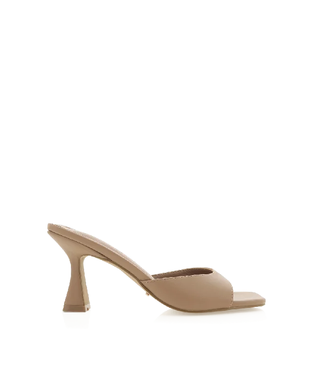 BINITA - DARK NUDE---Fashionable Kitten Heels for Date Night