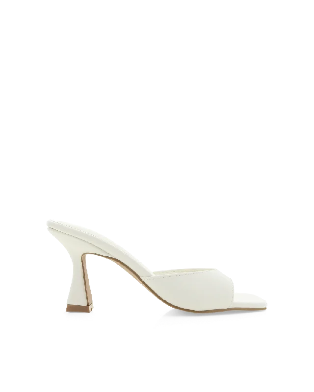 BINITA - WHITE---Fashionable Kitten Heels for Date Night