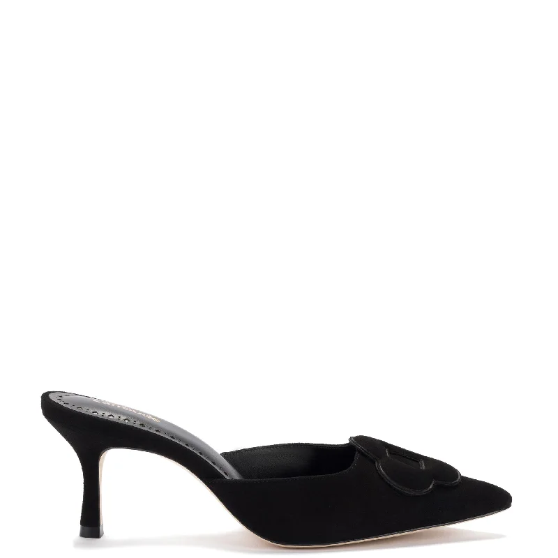 Affordable Suede Ankle Pumps for All-Day Wear--Flora Pump In Black Suede