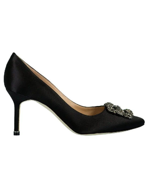 Versatile Heeled Sandals for Any Occasion---Black Hangisi Pump