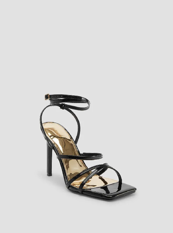 Sleek and Shiny Patent Pump Heels for a Polished Look--Black Sabie Patent High Heels