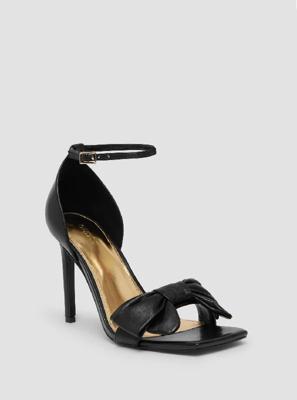 Black Sancia Bow High Heels---Charming Bow Pumps for a Cute and Stylish Look