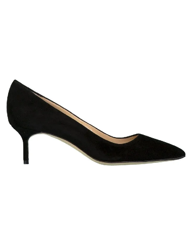 Affordable Suede Ankle Pumps for All-Day Wear--Black Suede BB Pump