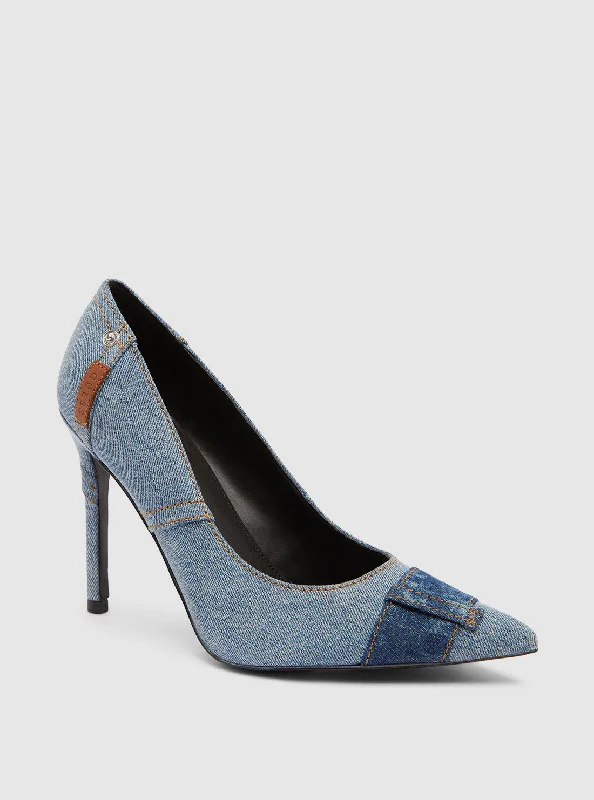 Stiletto Heel Pumps with Perfect Fit--Blue Avel Stiletto Heels-Fashionable & Classic