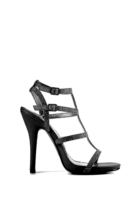 Stylish Ankle Strap Heels for Women--Bridget, Open toe ankle strap heels