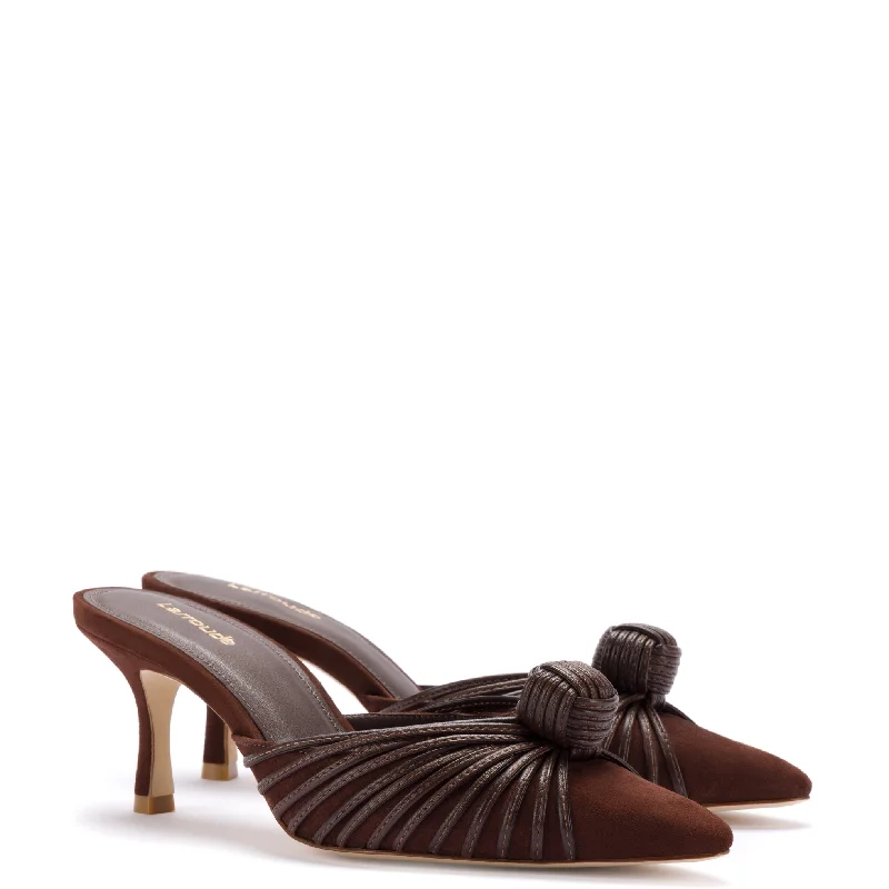 Affordable Suede Ankle Pumps for All-Day Wear--Mini Valerie Pump In Brown Suede