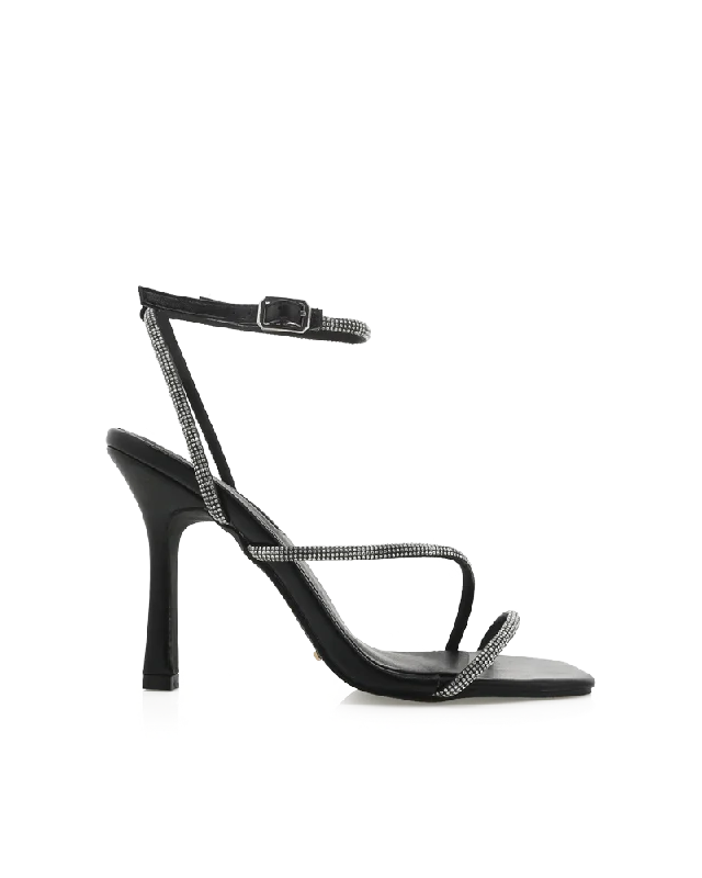 BRYAR - BLACK-DIAMANTE---Fashionable Kitten Heels for Date Night