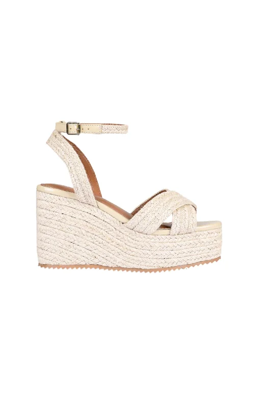 Versatile Heeled Sandals for Any Occasion---Callie Espadrille Wedges Natural