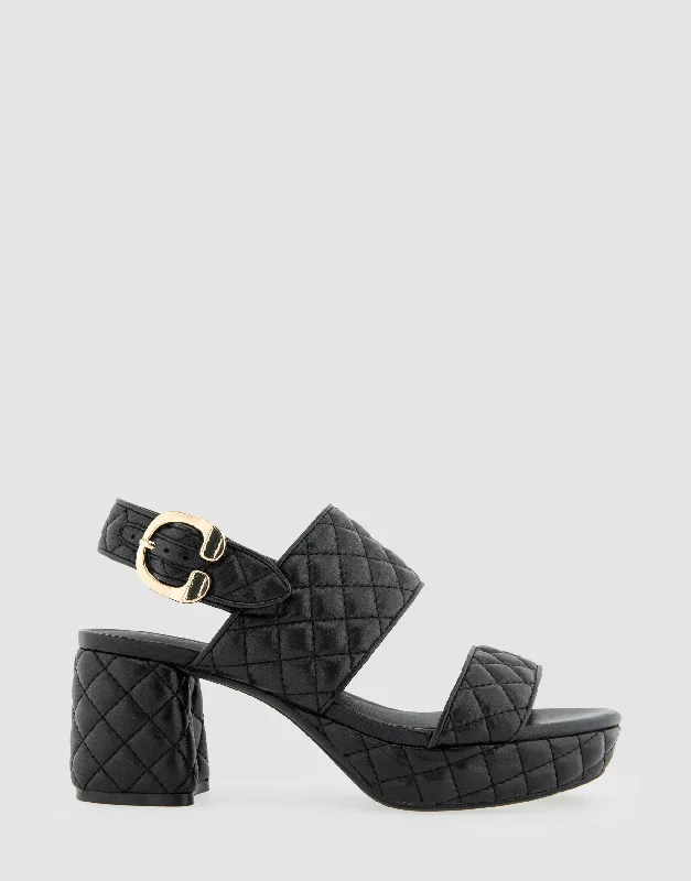 Versatile Heeled Sandals for Any Occasion---Camera Quilted