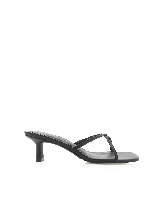 CAMIA - BLACK---Fashionable Kitten Heels for Date Night