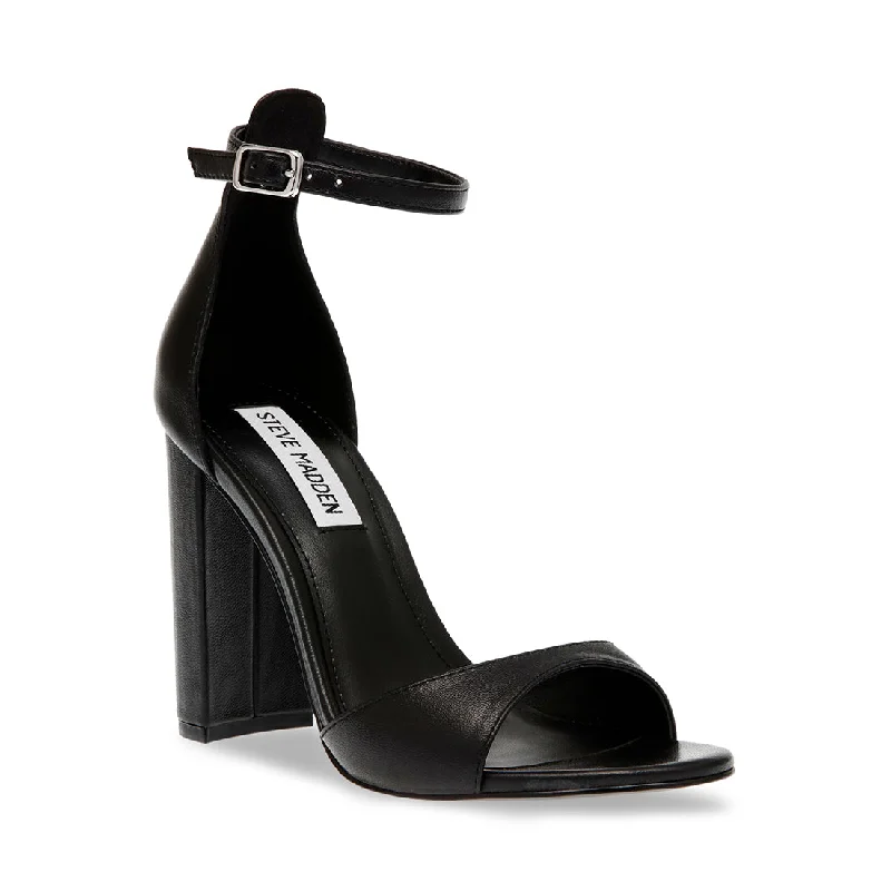 CAPSULE BLACK LEATHER---Comfortable Leather Pumps for Office and Everyday Wear