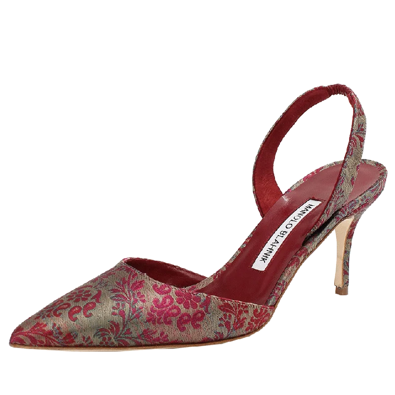 Versatile Heeled Sandals for Any Occasion---Carolyne Brocade Slingback