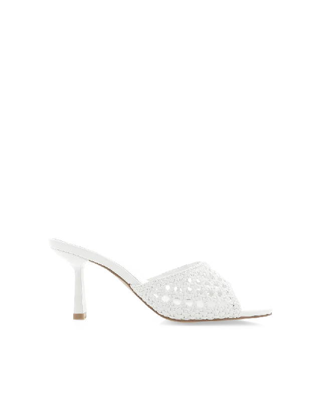 CARRINGTON - WHITE---Fashionable Kitten Heels for Date Night