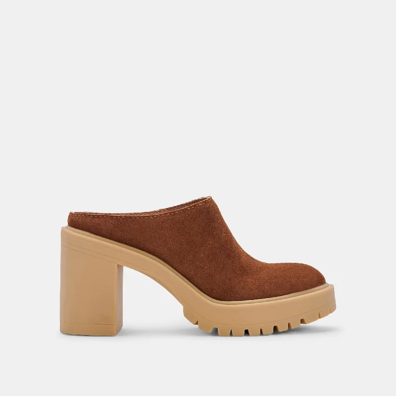 Affordable Suede Ankle Pumps for All-Day Wear--CARRY HEELS CAMEL SUEDE