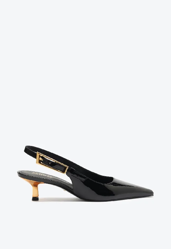 Sleek and Shiny Patent Pump Heels for a Polished Look--Ciara Mid Patent Leather Pump