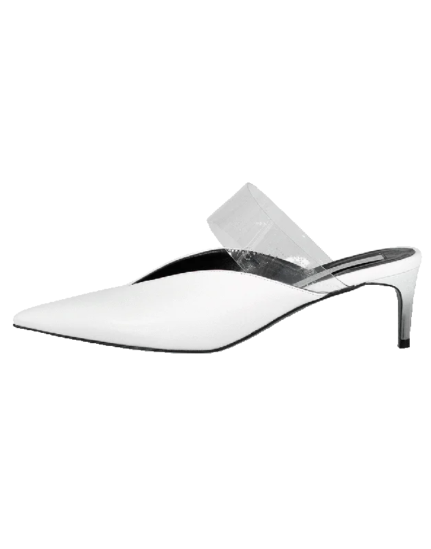 Versatile Heeled Sandals for Any Occasion---Clear Band Slingback Mule