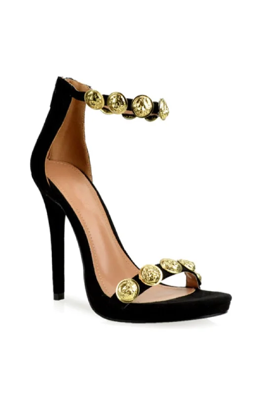 Stylish Open Toe Heels for Summer--Coin, Open Toe Heels