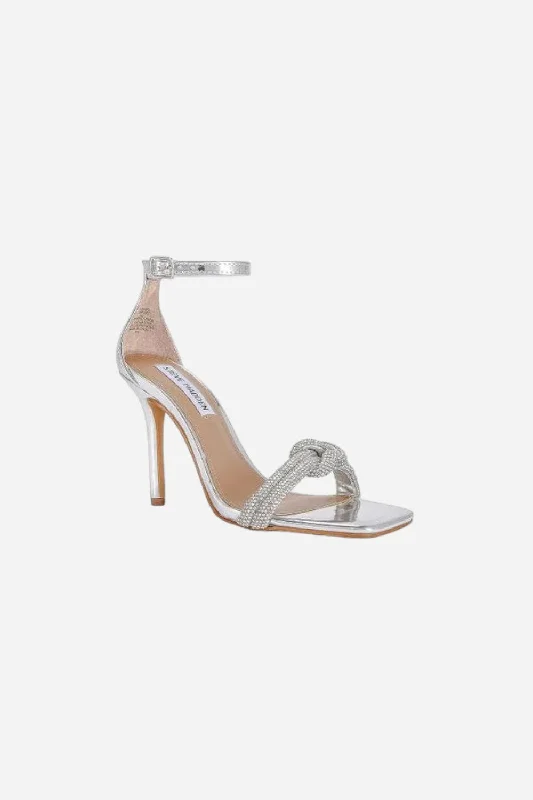 Versatile Heeled Sandals for Any Occasion---Steve Madden Confetti Heel Silver