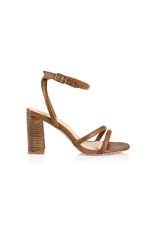 Versatile Heeled Sandals for Any Occasion---Crucial Heel Tan Softee