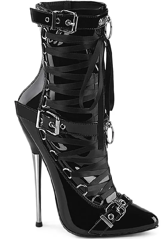 Stiletto Heel Pumps with Perfect Fit--Dagger-1032 [Black Patent] | HEELS [IN STOCK]**-Fashionable & Classic