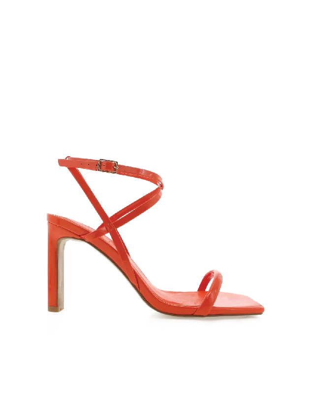 DARCIA - FLAME PATENT---Fashionable Kitten Heels for Date Night