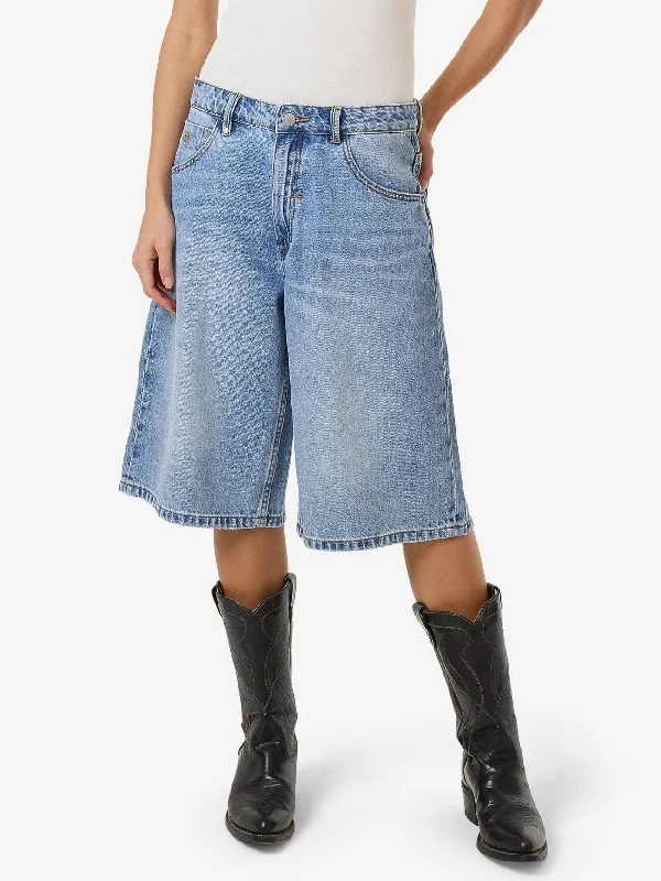 Women's denim shorts is on for trendy or 2025-Darcy Short - Tempest Blue