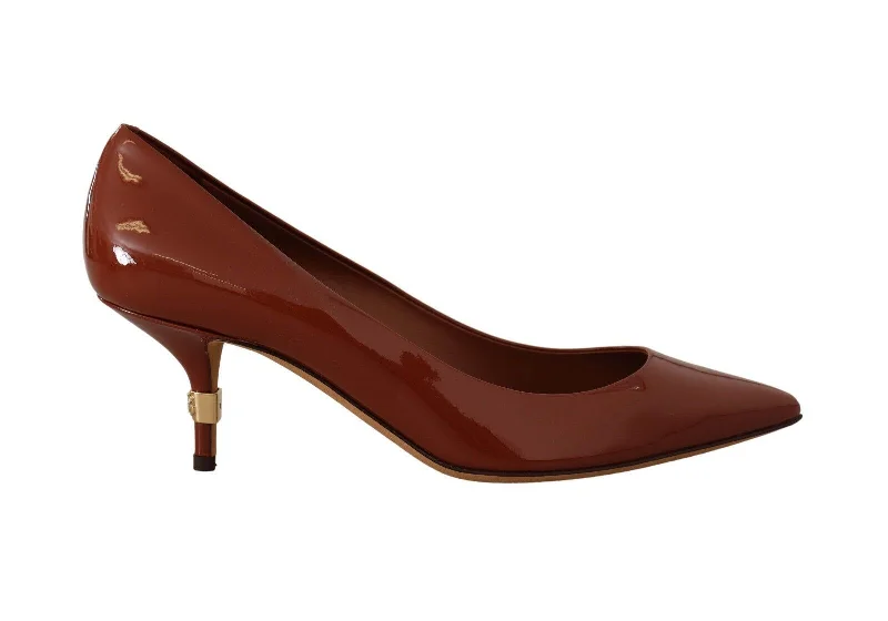 Dolce & Gabbana Brown Heels---Fashionable Kitten Heels for Date Night