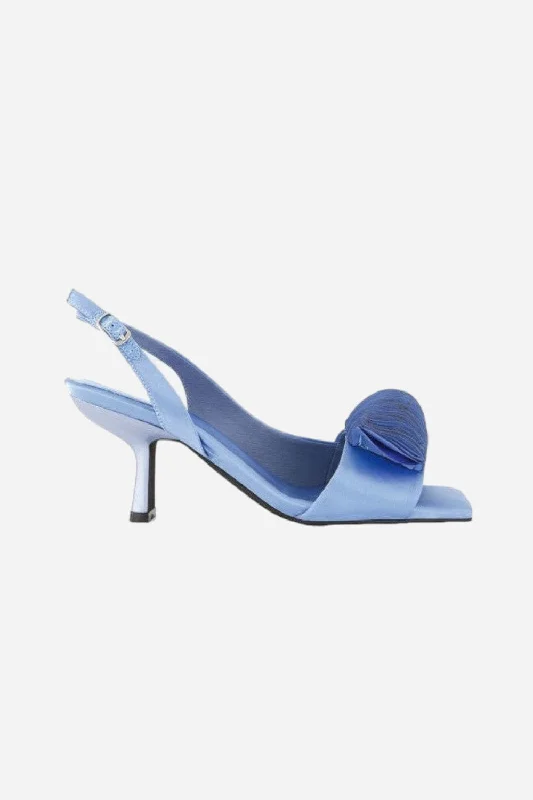 Jeffrey Campbell Duffy Heels in Blue SatinAffordable Satin Heels with a Luxe Touch