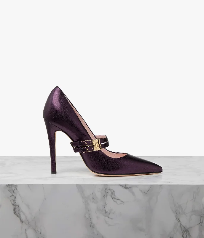 ATEN INK PURPLE---Fashionable Kitten Heels for Date Night