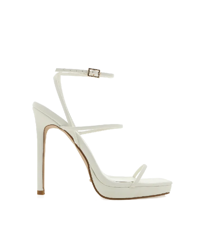 EKARI - WHITE---Fashionable Kitten Heels for Date Night