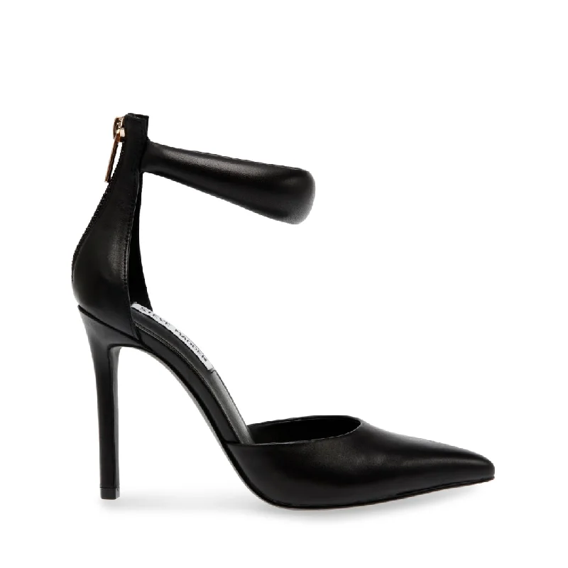 ELE BLACK LEATHER---Comfortable Leather Pumps for Office and Everyday Wear